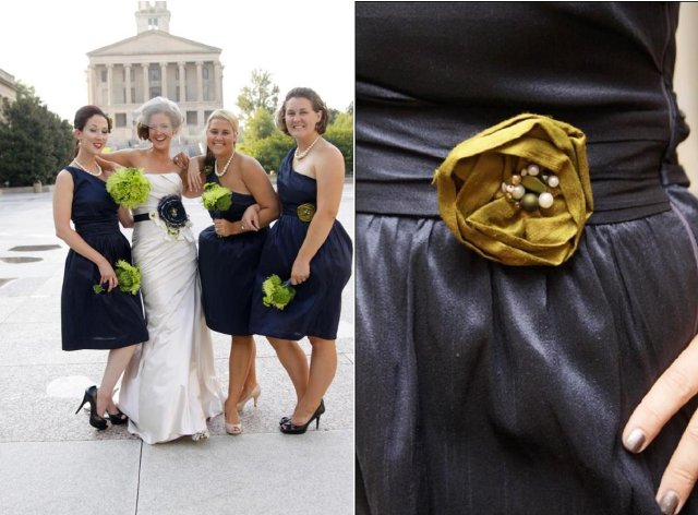 kerried away couture, bridesmaids dresses, custom design, bow detail